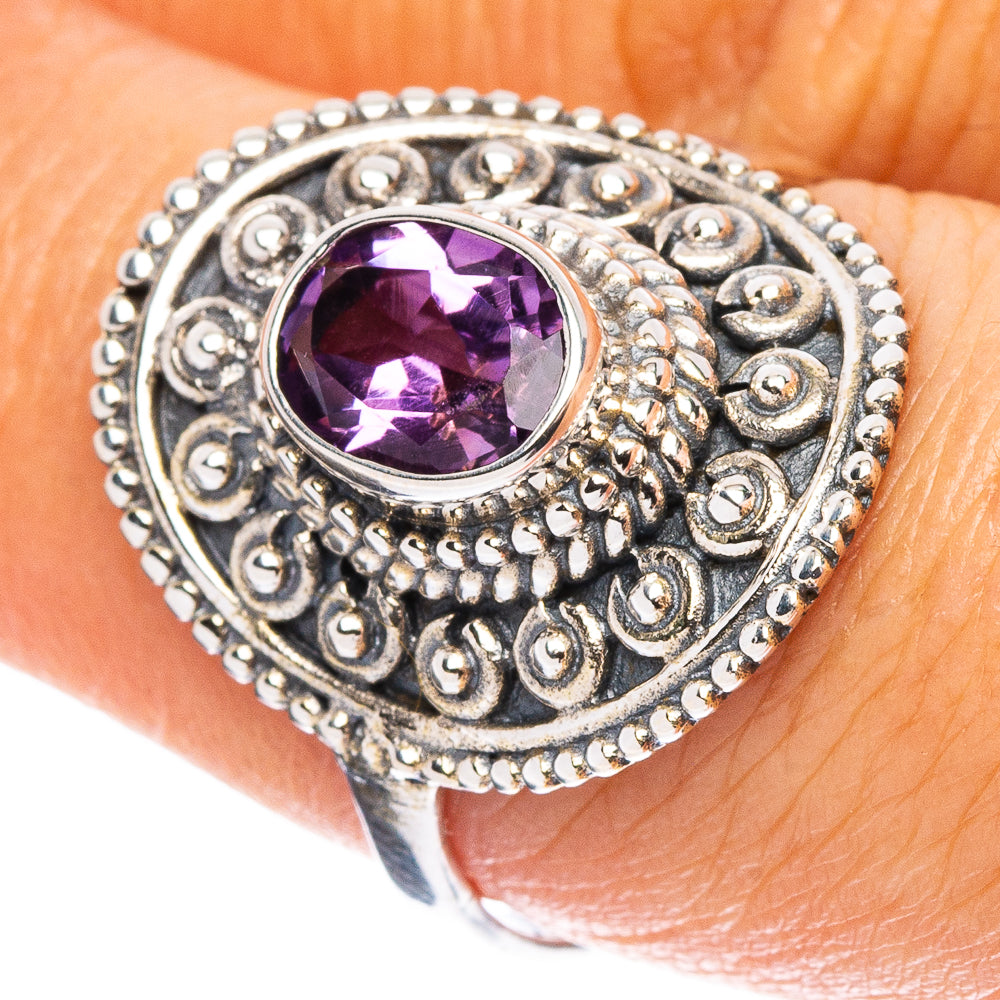 Amethyst Ring Size 8.25 (925 Sterling Silver) R7983