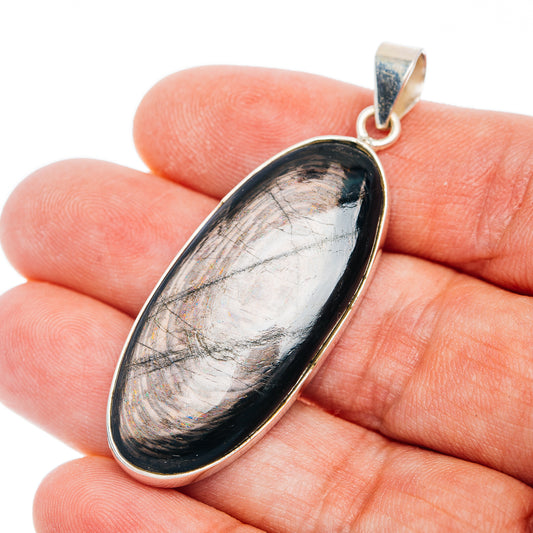 Premium Hypersthene Pendant 2 1/8" (.925 Sterling Silver)