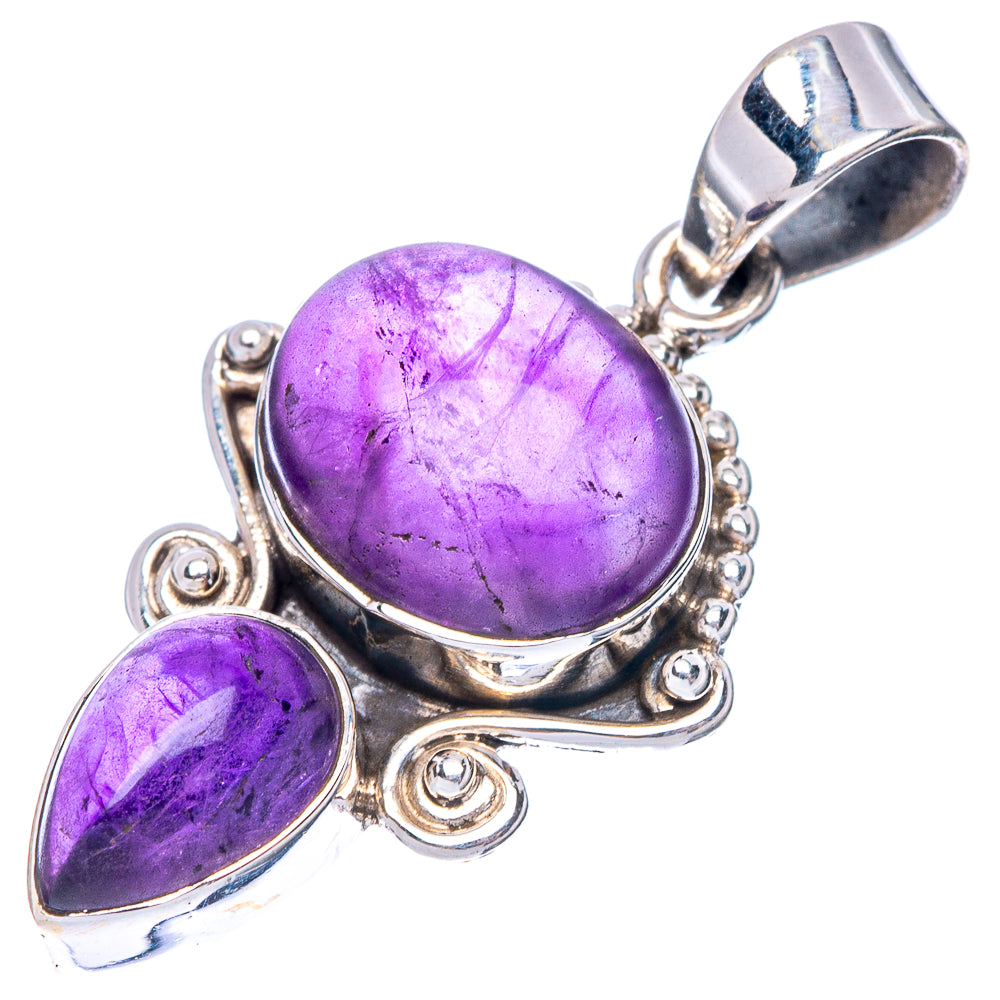 Amethyst Dainty Pendant 1 1/4" (925 Sterling Silver) P43562