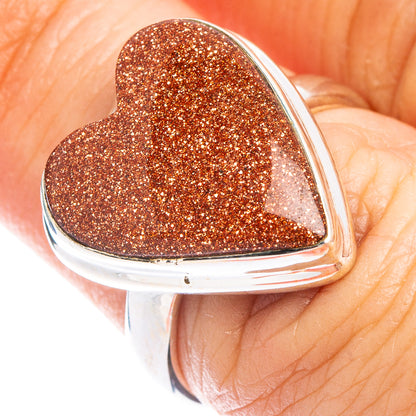 Goldstone Ring Size 6.75 (.925 Sterling Silver)