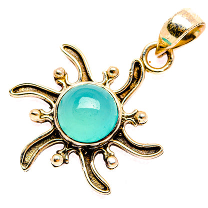 Natural Chalcedony Dainty Pendant 1 1/4" (925 Sterling Silver) PD37824