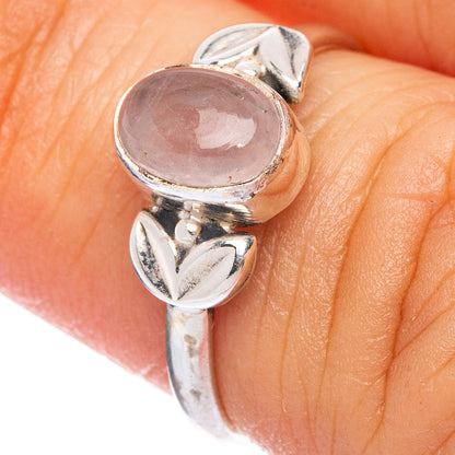Rose Quartz Dainty Ring Size 5.75 (925 Sterling Silver) R145624