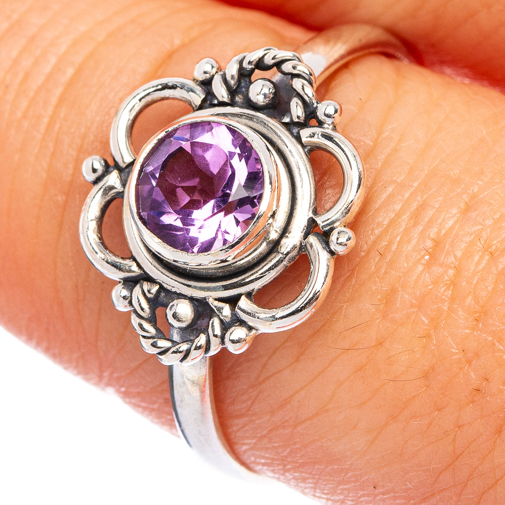 Faceted Amethyst Dainty Ring Size 9 (925 Sterling Silver) R145704
