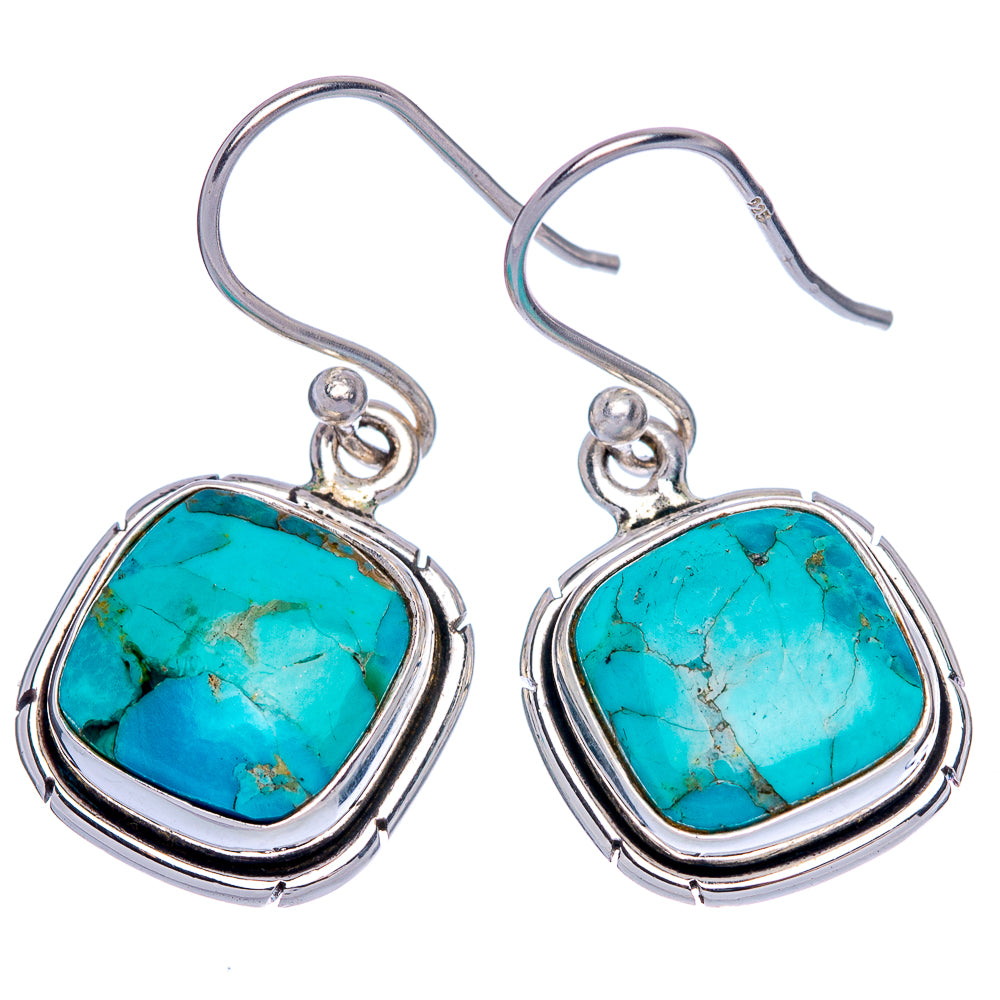 Chrysocolla Earrings 1 1/4" (925 Sterling Silver) E433301