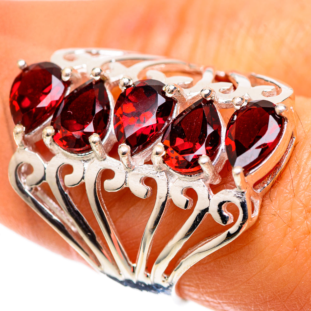 Garnet Ring Size 7.75 (925 Sterling Silver) RING138331