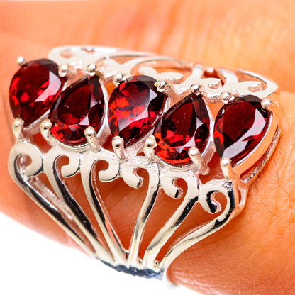 Garnet Ring Size 7.75 (925 Sterling Silver) RING138331