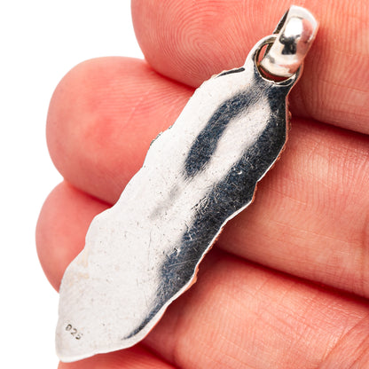 Mohave Turquoise Pendant 1 7/8" (.925 Sterling Silver)