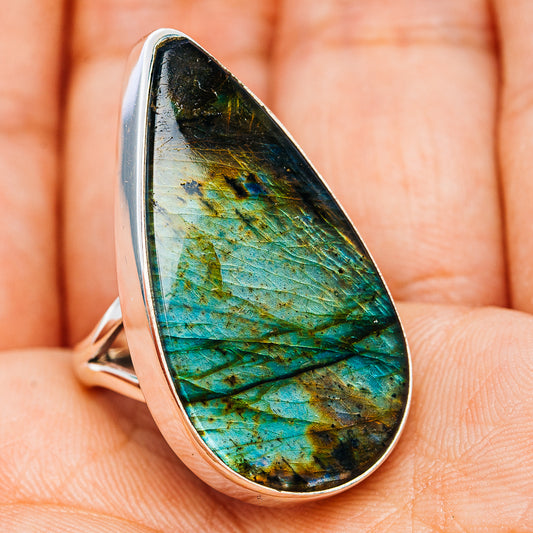 Premium Labradorite Ring Size 6.25 (.925 Sterling Silver)