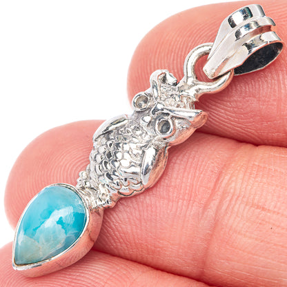 Larimar Dainty Pendant 1 3/8" (925 Sterling Silver) P39908