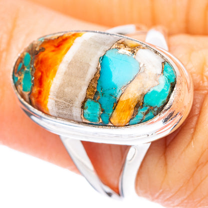 Spiny Oyster Turquoise 925 Sterling Silver Ring Size 6.5 (925 Sterling Silver) R3871