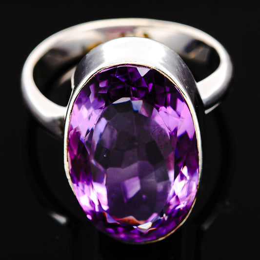 Premium Brazilian Amethyst Ring Size 6 Adjustable (.925 Sterling Silver)