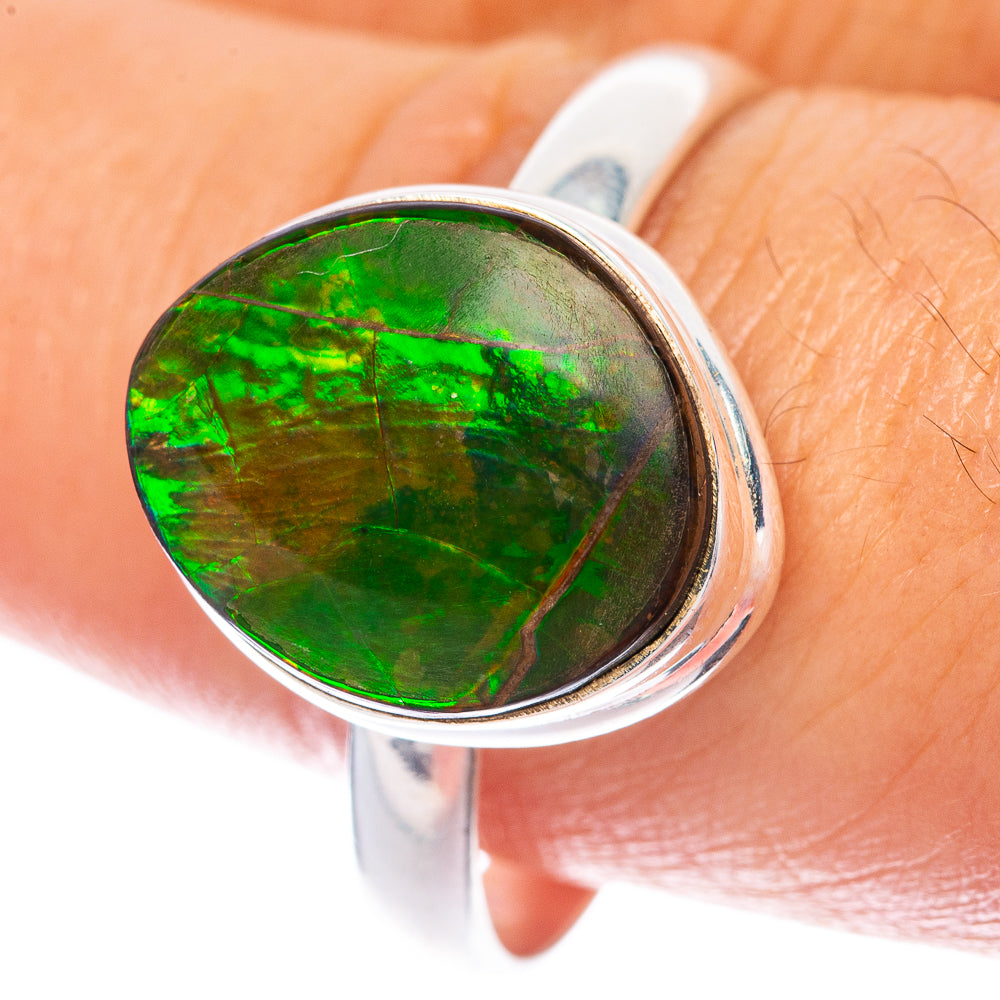 Ammolite Ring Size 10.75 (925 Sterling Silver) R144978