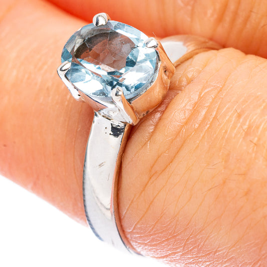 Value Blue Topaz Ring Size 7 (925 Sterling Silver) R3342