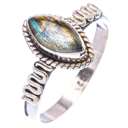 Labradorite Ring Size 7.75 (925 Sterling Silver) R5672