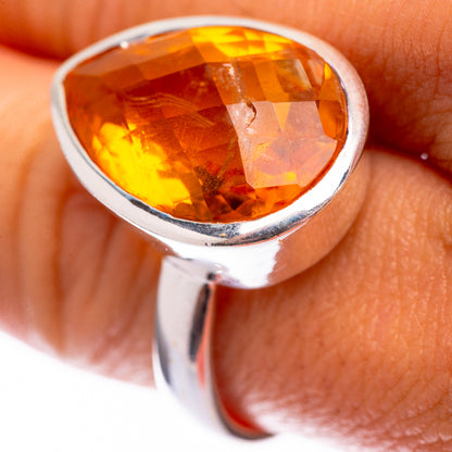 Faceted Citrine 925 Sterling Silver Ring Size 9.5 (925 Sterling Silver) RING140291