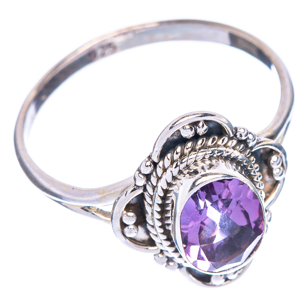 Faceted Amethyst Dainty Ring Size 7.25 (925 Sterling Silver) R1169