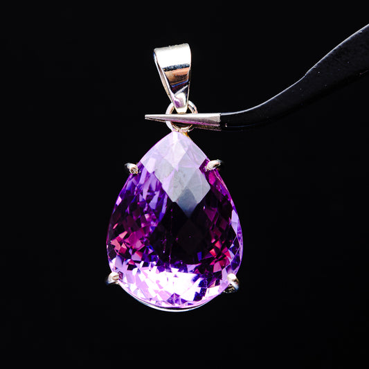 30.45ct Faceted Brazilian Amethyst Pendant 1 1/2" (.925 Sterling Silver)