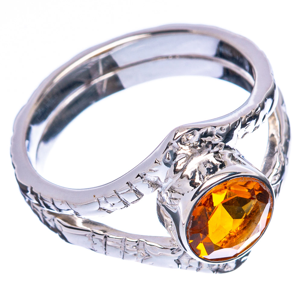 Asc Premium Faceted Citrine Ring Size 6.75 (925 Sterling Silver) R3460