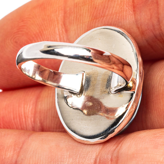 Pink Triplet Opal Ring Size 6.75 (.925 Sterling Silver)