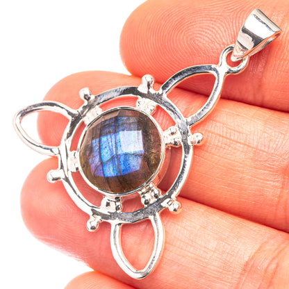 Premium Signature Labradorite Pendant 1 1/2" (925 Sterling Silver) P38787