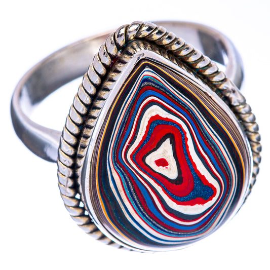 Fordite Ring Size 8 (925 Sterling Silver) R144575