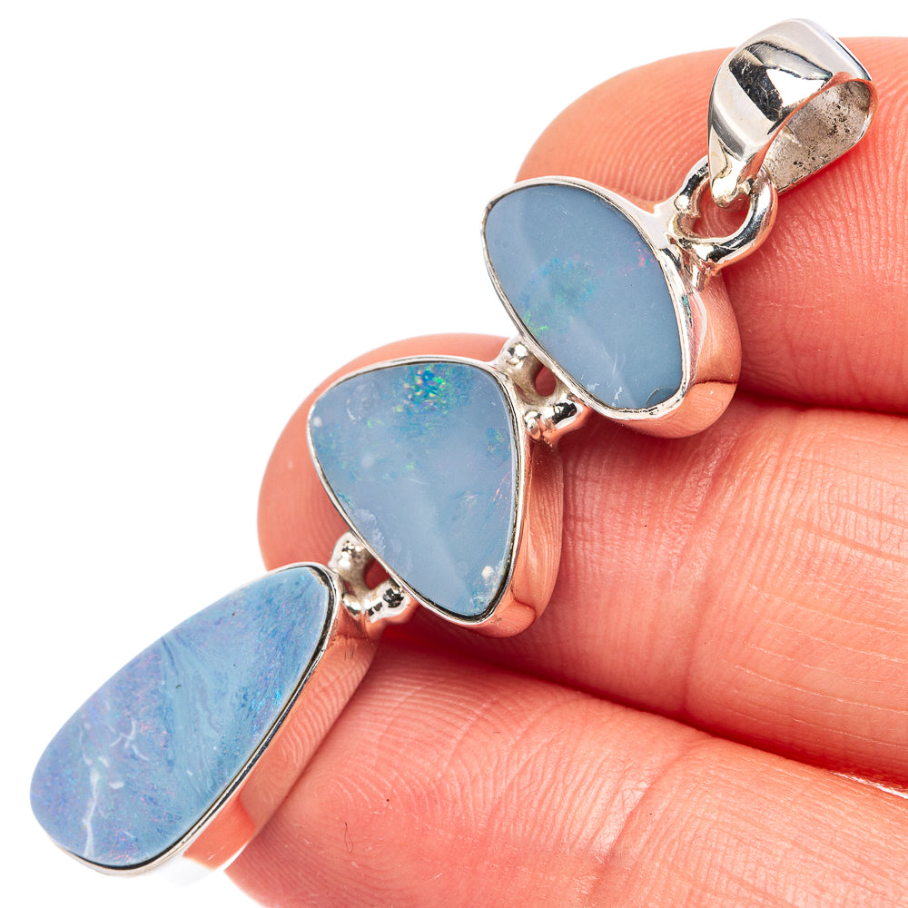 Rare Doublet Opal Pendant 1 7/8" (.925 Sterling Silver)