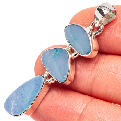 Rare Doublet Opal Pendant 1 7/8" (.925 Sterling Silver)