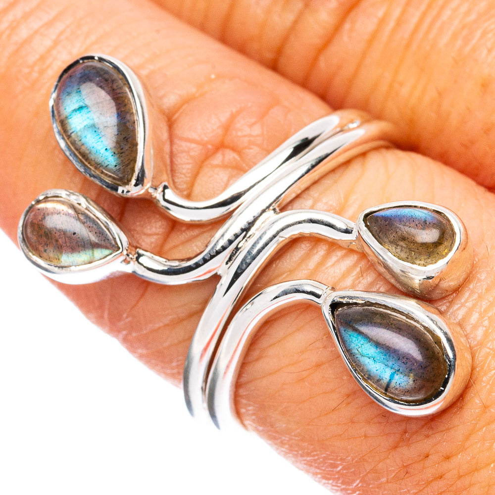 Premium Labradorite 925 Sterling Silver Ring Size 7.5 Ana Co R3615