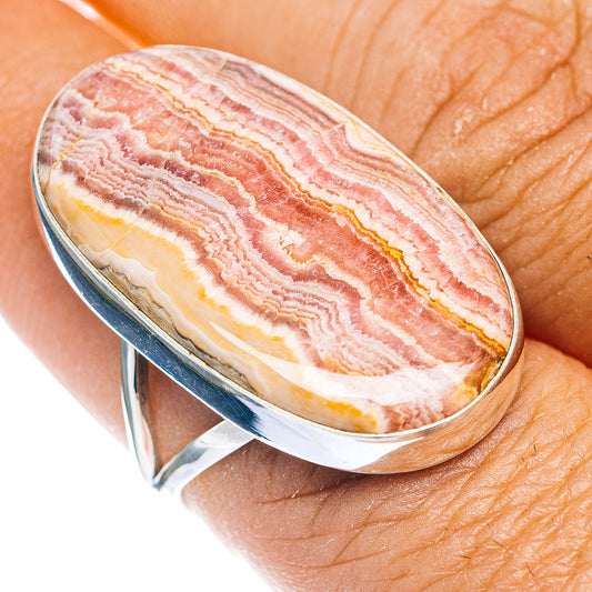 Premium Rhodochrosite Ring Size 8 (.925 Sterling Silver)