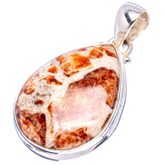 Pear-shaped garnet pendant, .925 sterling silver bezel and bail