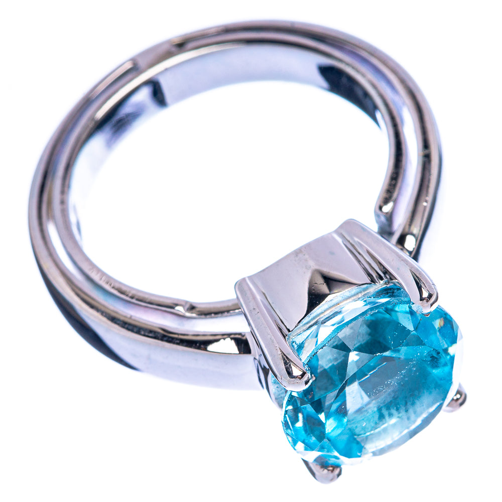 Rare Blue Topaz Ring Size 7.75 (925 Sterling Silver) R145967