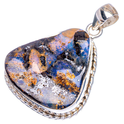 Rare Boulder Opal Pendant 1 1/2" (925 Sterling Silver) P40555