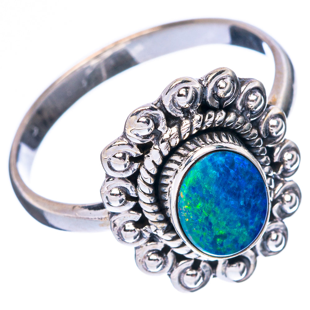 Rare Doublet Opal Ring Size 8.5 (925 Sterling Silver) R4427