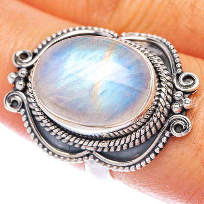 Rainbow Moonstone Ring Size 7.75 (925 Sterling Silver) R144875