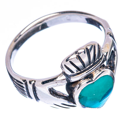 Rare Arizona Turquoise Heart Ring Size 4.75 (925 Sterling Silver) R3246