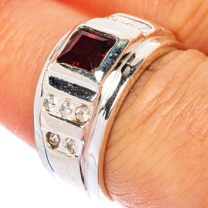 Garnet Ring Size 6.75 (925 Sterling Silver) R1430