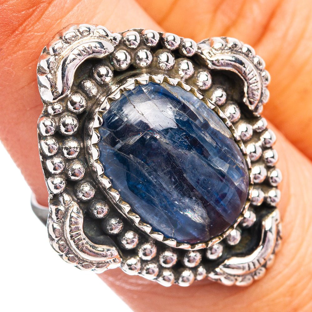 Southwestern Style Kyanite Ring Size 6.75 (.925 Sterling Silver)