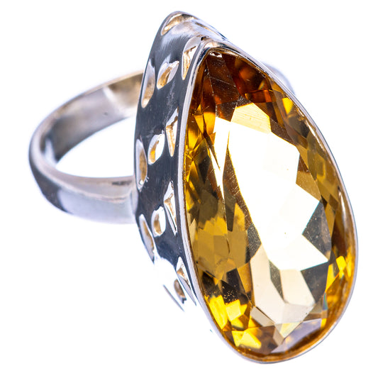 Faceted Citrine Ring Size 6 (925 Sterling Silver) R144734