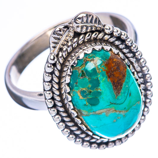 Rare Kingman Turquoise 925 Sterling Silver Ring Size 7.75 (925 Sterling Silver) R3833
