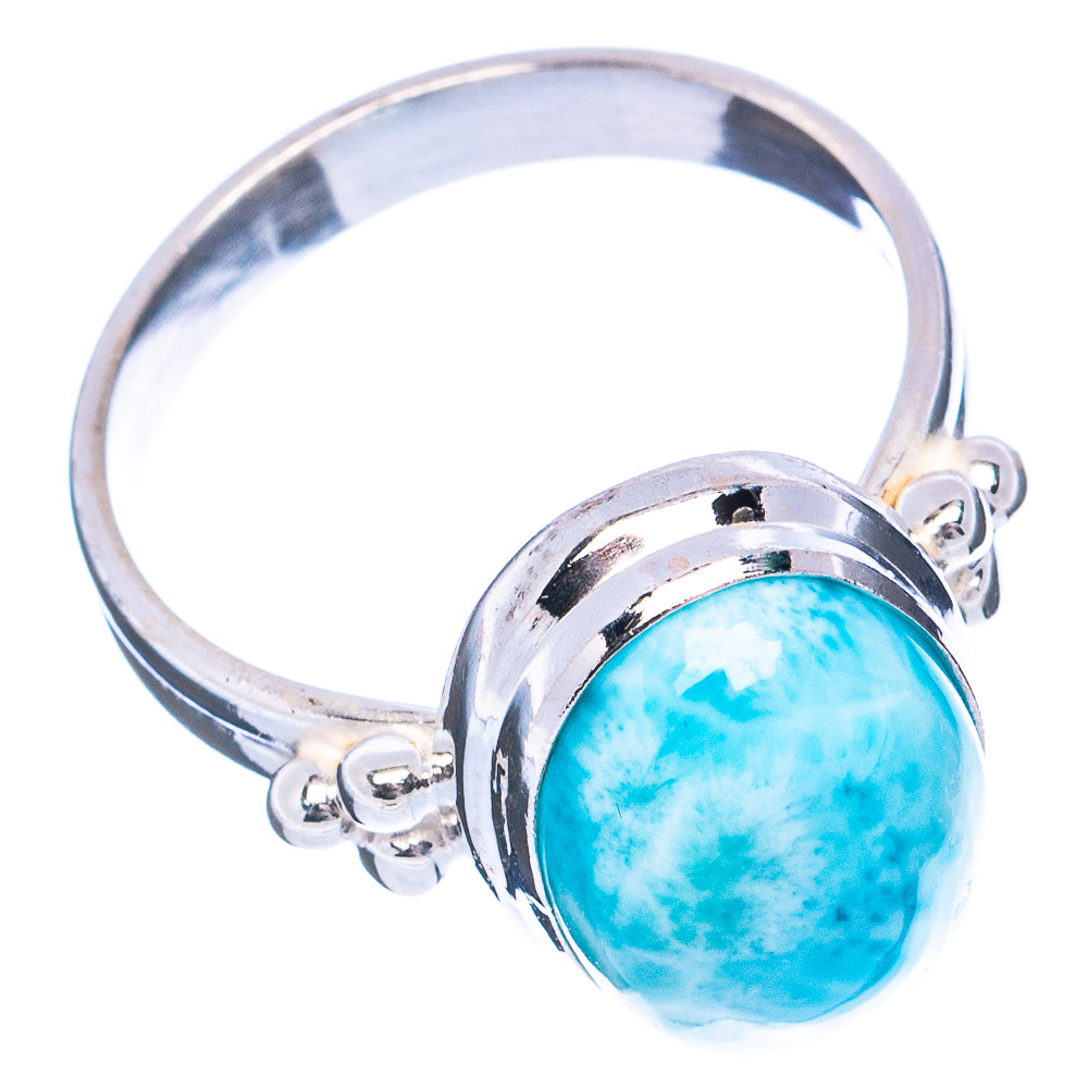Rare Larimar Ring Size 8 (.925 Sterling Silver)