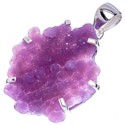 Rare Grape Chalcedony Pendant 1 5/8" (925 Sterling Silver) P41525