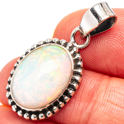 Rare AAA Ethiopian Opal Pendant 1 1/4" (.925 Sterling Silver)