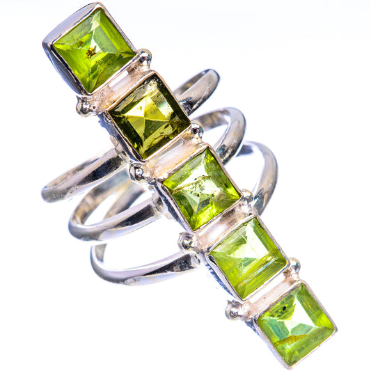 Large Peridot Ring Size 8.75 (925 Sterling Silver) R143010