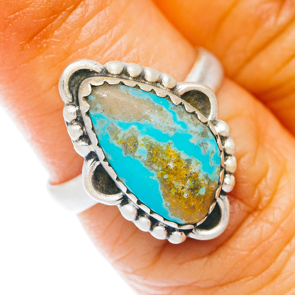 Santa Maria Turquoise Ring Size 6 (.925 Sterling Silver)