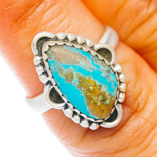 Santa Maria Turquoise Ring Size 6 (.925 Sterling Silver)
