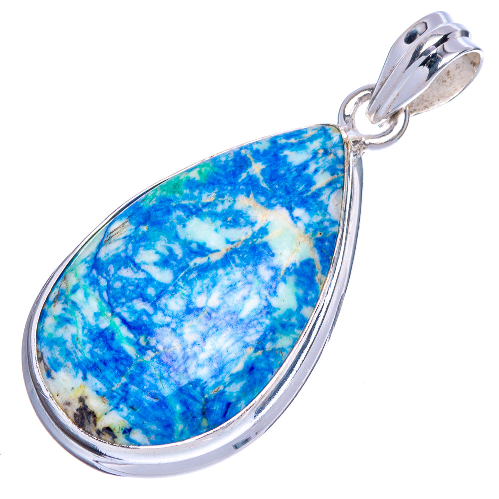 Azurite Pendant 1 3/4" (925 Sterling Silver) P40569