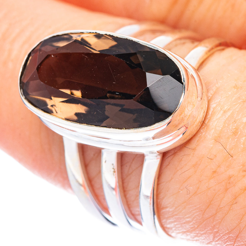 Smoky Quartz Ring Size 8.25 (925 Sterling Silver) R1754