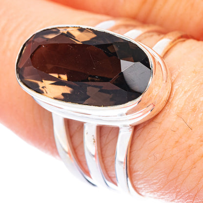 Smoky Quartz Ring Size 8.25 (925 Sterling Silver) R1754