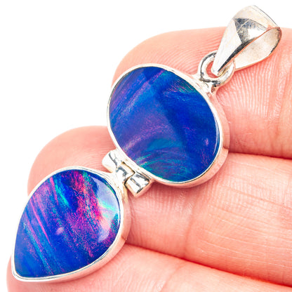 Aura Opal Pendant 1 3/4" (925 Sterling Silver) P39276