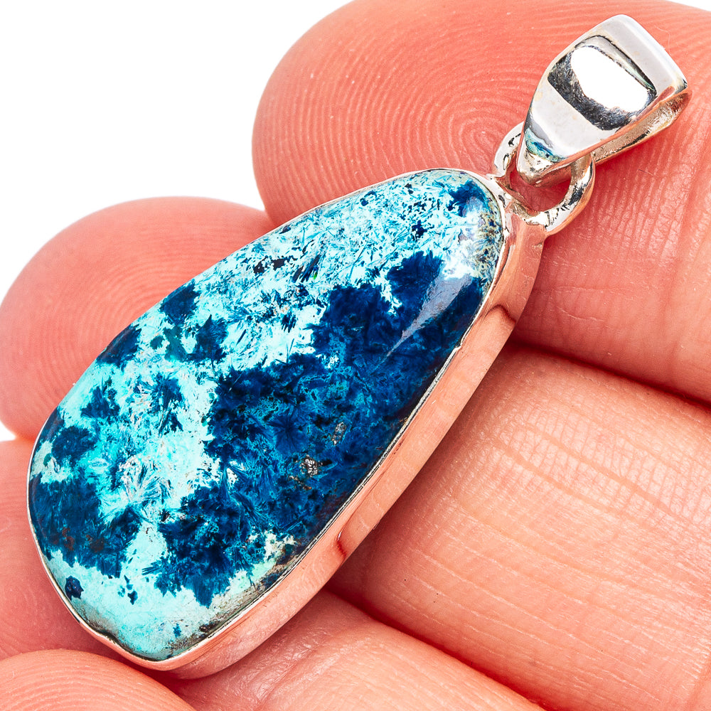 Shattuckite Pendant 1 3/8" (925 Sterling Silver) P44933